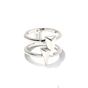 Kendra Scott Lightning Bolt
Silver lone Double Band Ring
Size 7